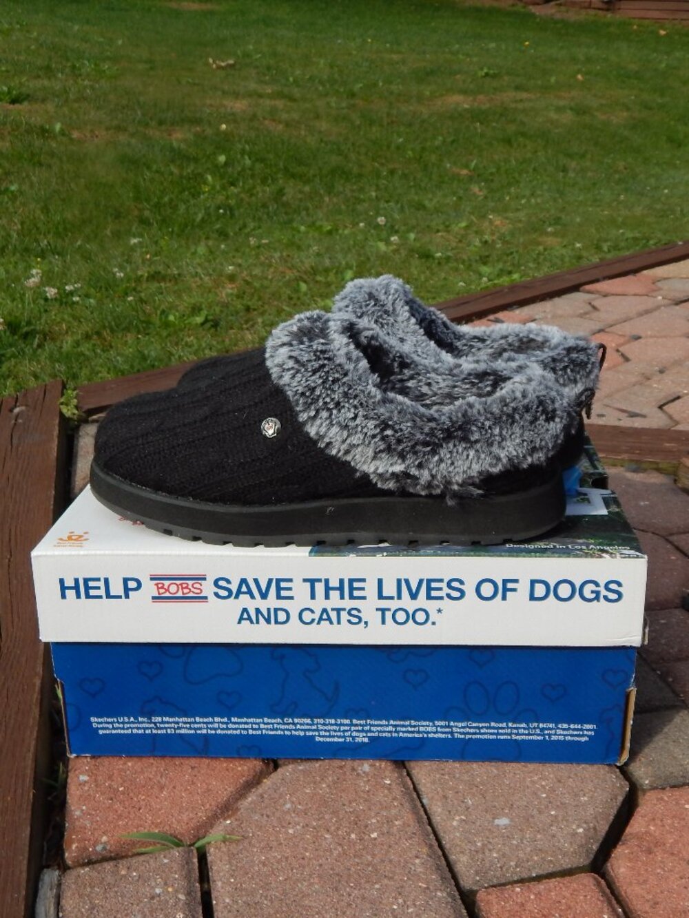 Skechers Bobs Women's Keepsakes Ice Angel Slippers Charcoal Size 6 NEW IN BOX